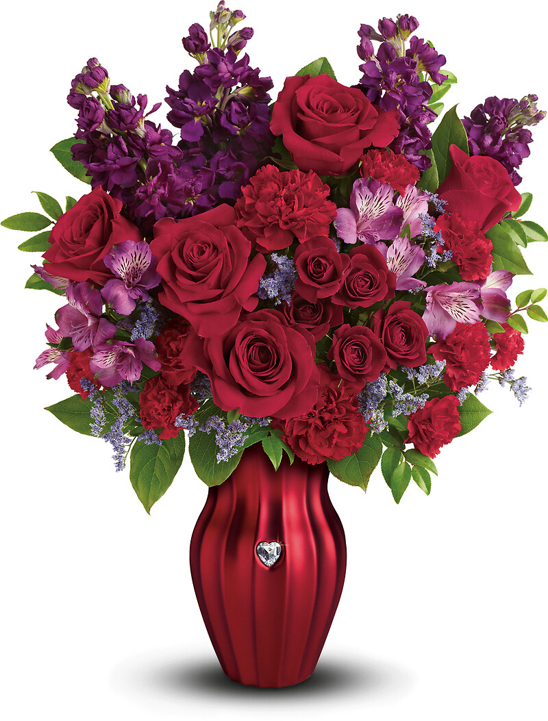 Shining Heart Bouquet arranged by a florist in Burr Ridge, IL Bud's