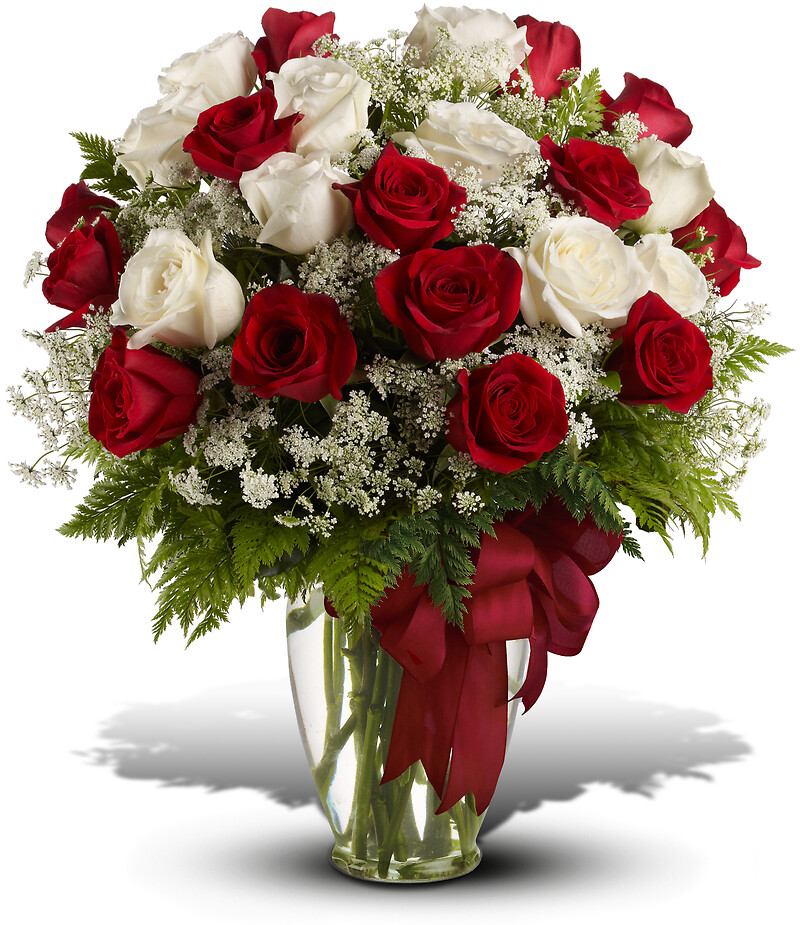 Love's Divine Bouquet - Long Stemmed Roses arranged by a florist in ...