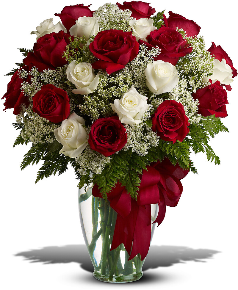 Love's Divine Bouquet Long Stemmed Roses arranged by a florist in