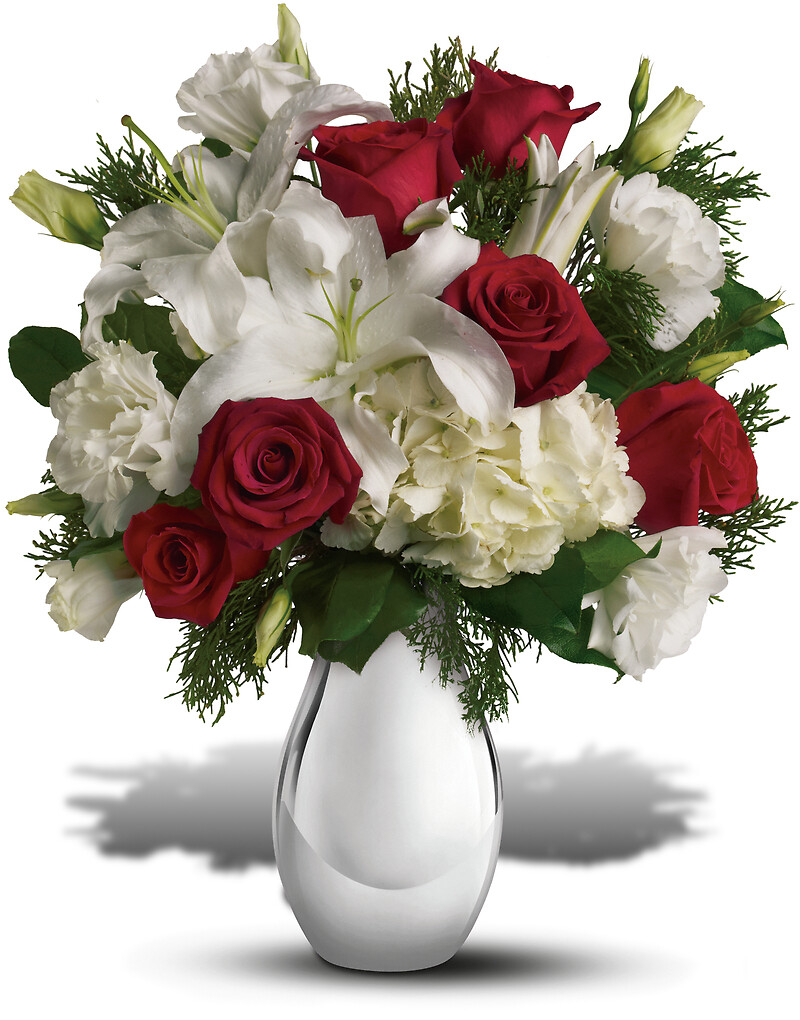 Silver Noel Bouquet arranged by a florist in Burr Ridge, IL : Bud's Flowers