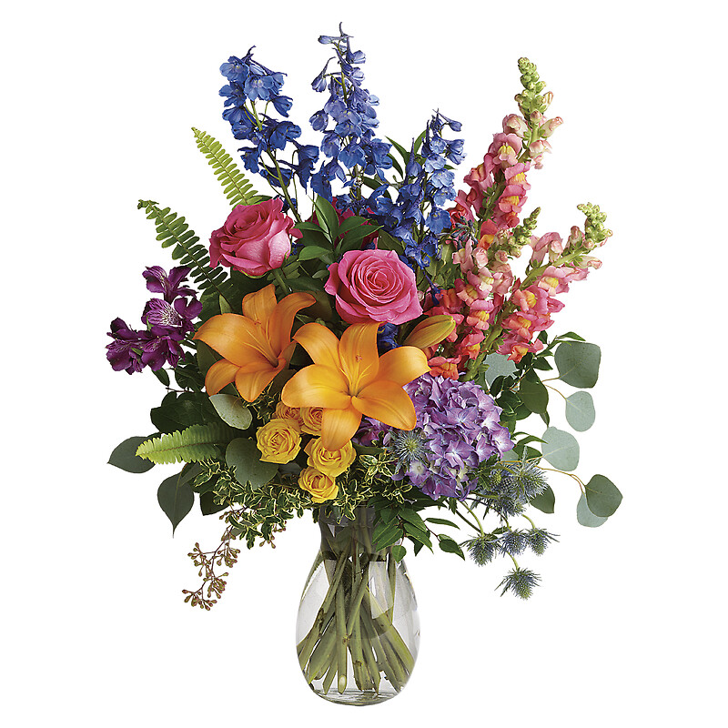 Colors Of The Rainbow Bouquet arranged by a florist in Burr Ridge, IL