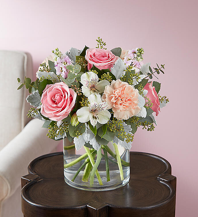 Blushing Blooms™ Bouquet arranged by a florist in Burr Ridge, IL Bud