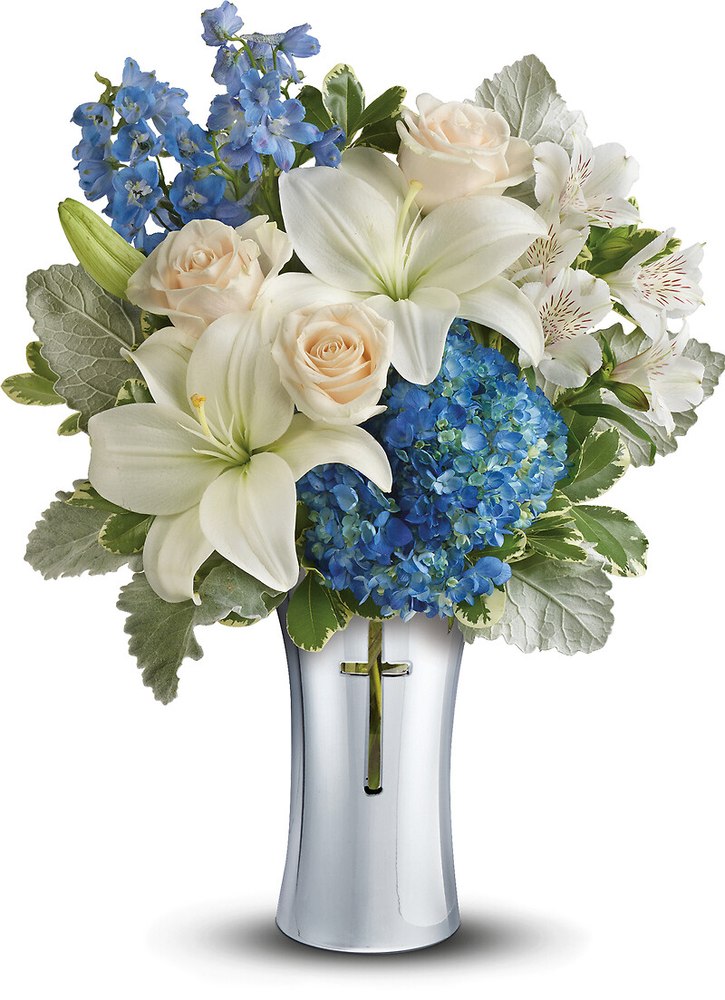 Skies Of Remembrance Bouquet arranged by a florist in Burr Ridge, IL