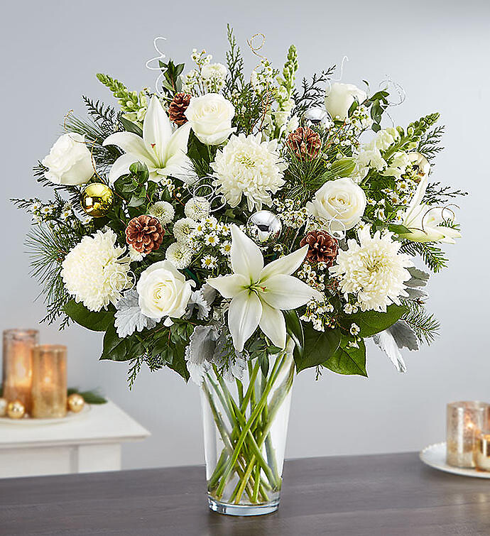 Dazzling Winter Wonderland Flower Arrangement arranged by a florist in Burr Ridge, IL Bud's